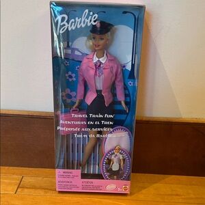 Barbie Pink Travel Train Fun Doll 2001